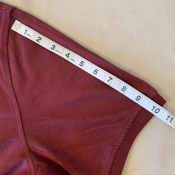 EUC Mens Amazon Essential Maroon Short Sleeved Pullover Shirt Size Small - Picture 7 of 11